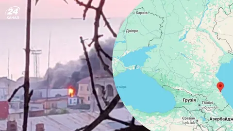 Ніч вибухів у Махачкалі: горить морський порт, аеропорт обмежив рейси