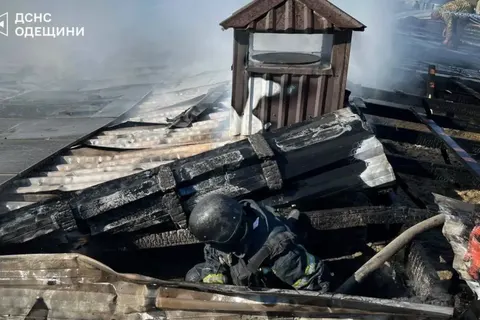 Удар по птахофермі на Одещині: рятувальники витягли птицю з вогню