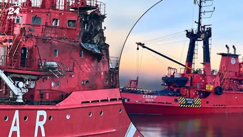 Росія вдарила по цивільному рятувальному буксиру «Сапфір» на Одещині
