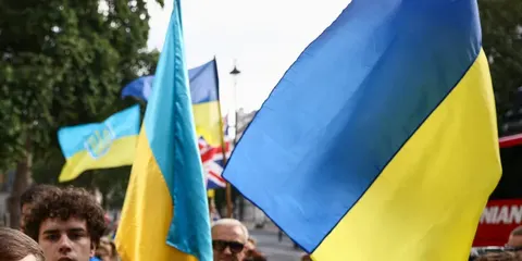 У Вільнюсі двоє п'яних чоловіків зірвали прапор України з будівлі