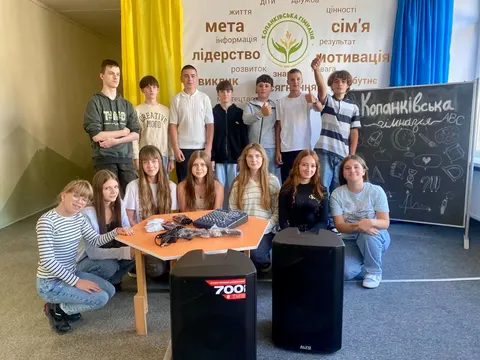 У Копанківській гімназії з'явився сучасний аудіо-хаб