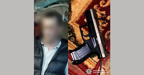 На Вінниччині чоловік зустрів поліцію з пістолетом: його затримали